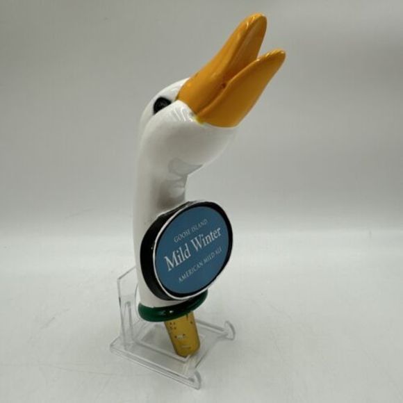 Goose Island Beer Company White Goose Head tap handle‎ Mild Winter American Ale - Picture 1 of 11